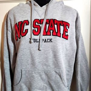 NC State university grey  hoodie with kangaroo pocket.